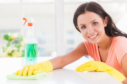 Professional cleaner preparing a Waterloo property for move-in