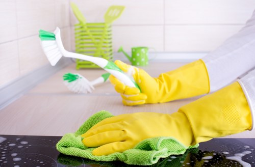 Professional carpet cleaning equipment used in a Waterloo business premises