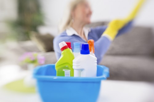 Local office cleaner working in a Waterloo business environment
