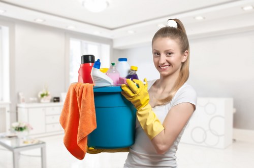 Local cleaner preparing a guest-ready Airbnb property in Waterloo